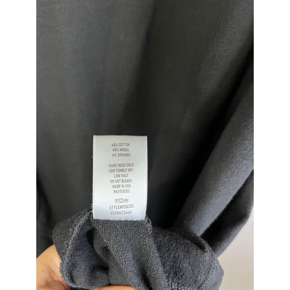 Chalet Et Ceci Black Asymmetric Long Sleeve Short Margo Dress L NWOT Lagenlook - Picture 8 of 9
